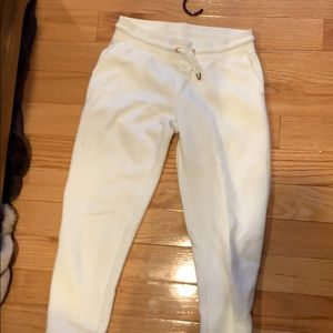 White joggers